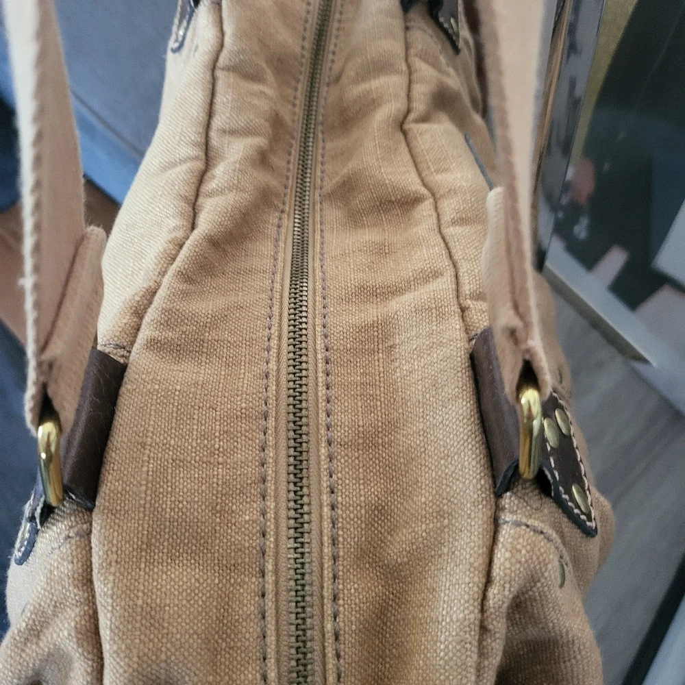 Fossil Brown Linen Bag